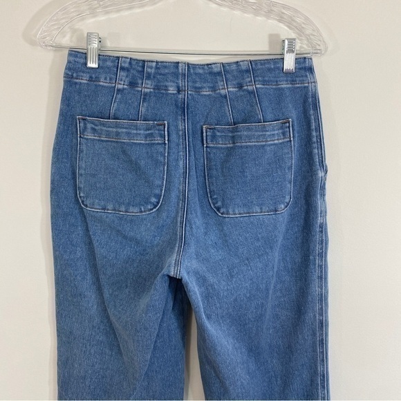 Talbots 2 Sailor Jeans Mystic Wash High Rise Trouser Denim‎ Button Details - Picture 8 of 14